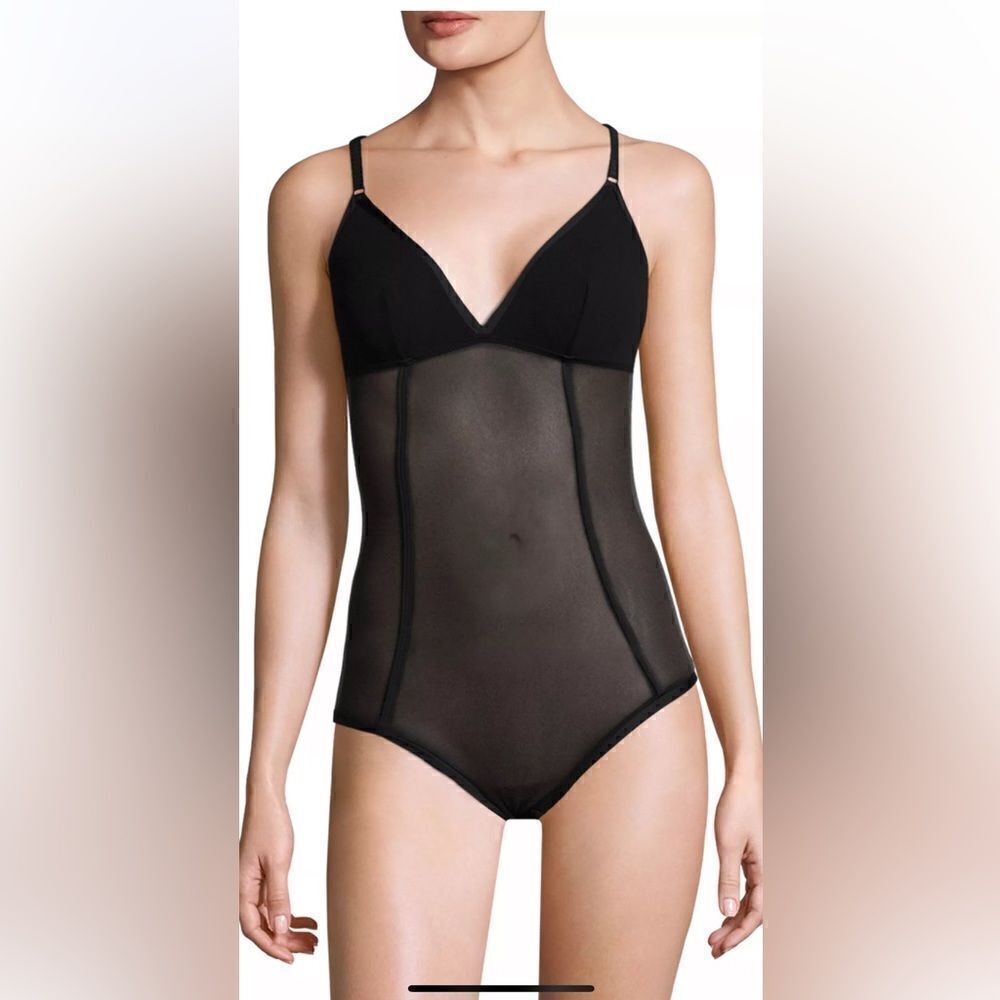NWT Cosabella Verona Black Mesh Bodysuit - S